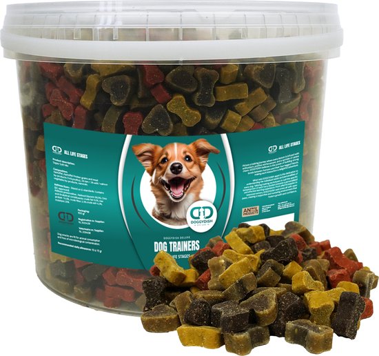 Foto: Doggydish trainings hondensnoepjes hondensnacks beloningssnoepjes supersoftmix emmer 3 5kg dierendag