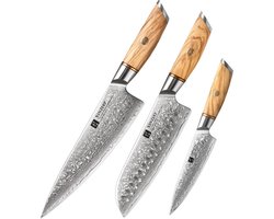 Xinzuo B37 Damascus series - Set van 3