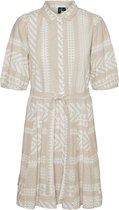 Vero Moda Jurk Vmdicthe 2/4 Short Volume Dress Wvn 10303728 Silver Lining/ibiza Snow Dames Maat - S