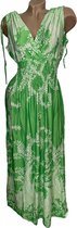 Robe d'été longue Femme 2158 S/M (36-40) vert/blanc