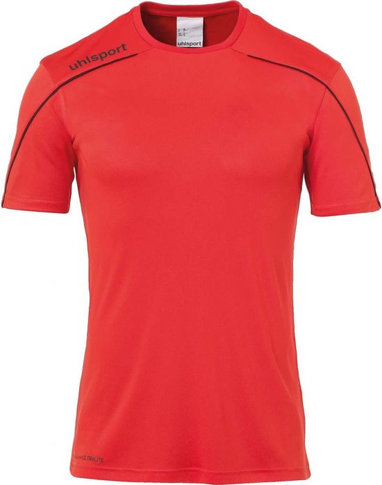 Uhlsport Stream 22 Shirt Korte Mouw Heren - Rood / Zwart | Maat: 2XL