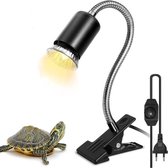 UniEgg® Lampe chauffante reptile fonction de gradation noir - longue durée de vie - durable - céramique - E27 UVA + UVB Hot Long spot lamp - clip robuste - convient aux ampoules