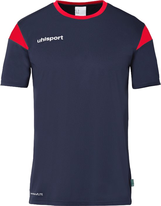 Uhlsport Squad 27 Shirt Korte Mouw Heren - Marine / Rood | Maat: 2XL