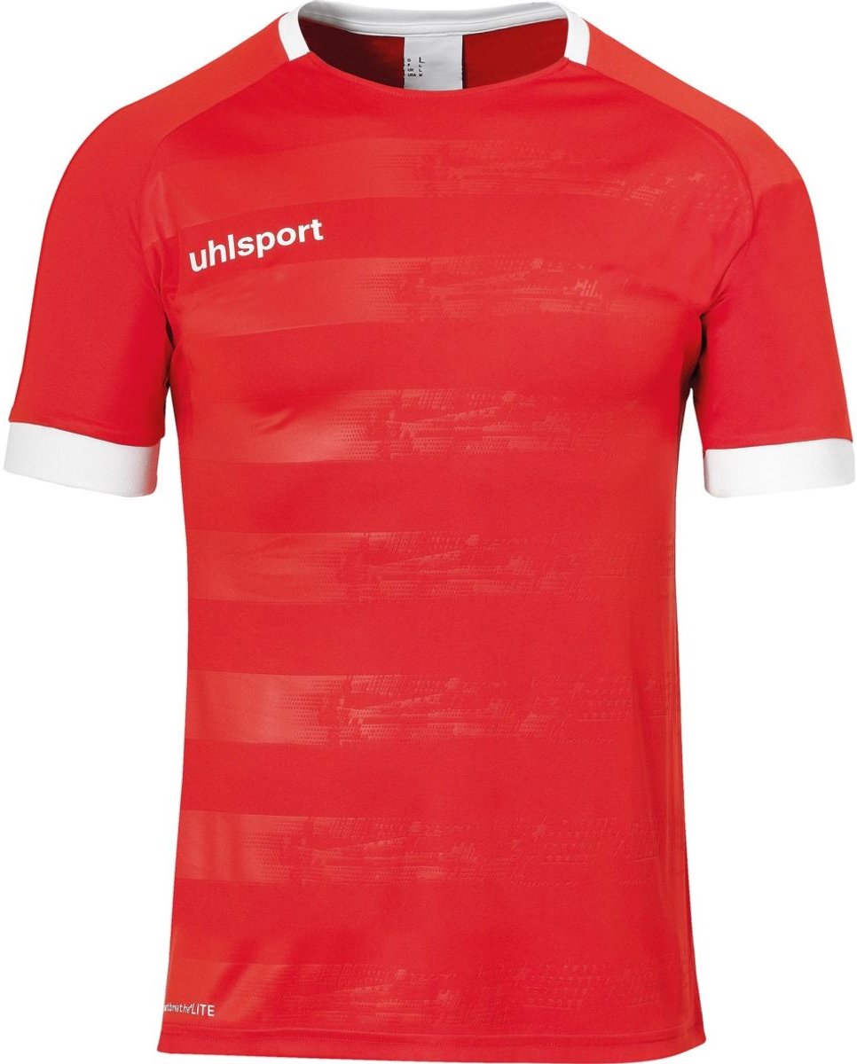 Uhlsport Division 2.0 Shirt Korte Mouw Kinderen - Rood / Wit | Maat: 128