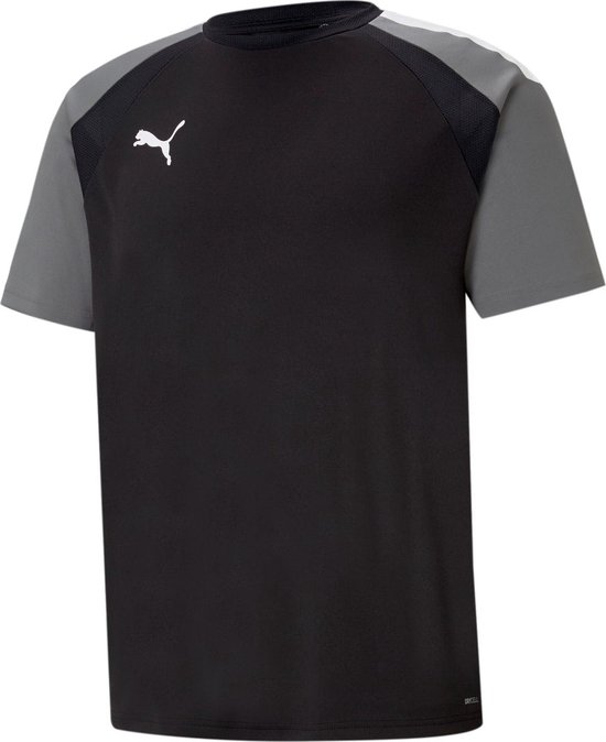Puma Teampacer Shirt Korte Mouw Kinderen - Zwart / Grijs | Maat: 176