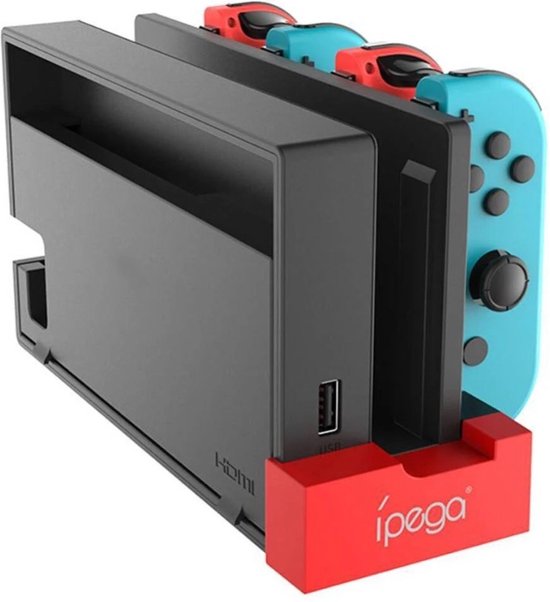 iPega Game Controller - docking geschikt voor Nintendo Switch - Oplader Oplaadstation Stand Stationhouder met indicator voor Nintendo Switch Joy-Cons - WEPSJOB.NL | Gewoon goed!