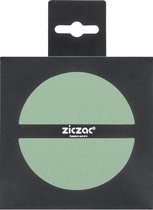 ZICZAC - Glasonderzetter TOGO - SET/12 - Kunstleder - dubbelzijdig, makkelijk schoon te maken, antislip - Rond - Dia 10 cm - Groen