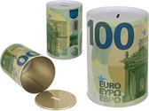 Spaarblik 100 euro note 22x15cm (1 stuk) assorti