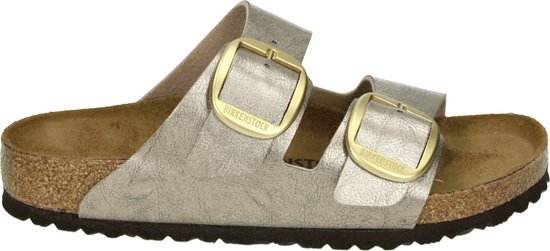 Birkenstock ARIZONA BIG BUCKLE BF TAUPE - Dames slippers - Kleur: Metallics - Maat: 40