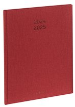 Agenda Brepols 2024-2025 - PREVISION - RAW - Aperçu hebdomadaire - Rouge - 17,1 x 22 cm