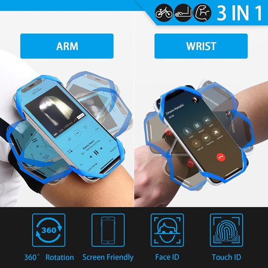 unning Phone Armband, 3 in 1 Running Gym Telefoonhouder Armband