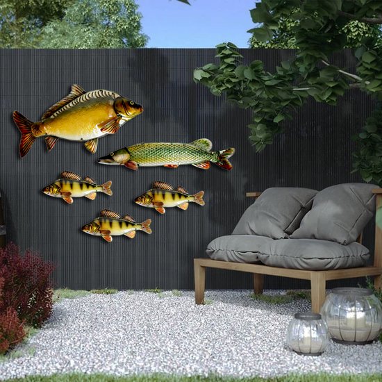 Eurocatch Baars - Muurdecoratie 40cm - 3-D Metaal en Glas - Kunst - Cadeau Idee - Vaderdag Cadeau van Eurocatch — afbeelding 4
