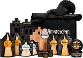 Old Amsterdam Fan - Cadeaupakket 17 delig - Food - Borrelplank Set - Kaas - Kaasschaaf - Chutney - Crème - Kaasplank - Kerstpakket - Luxe Kaaspakket - Geschenkset Mannen Vrouwen - Moederdag