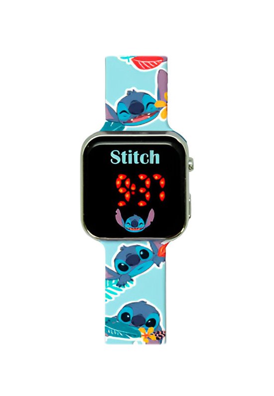 Montre-bracelet LED Disney Stitch - Montre pour Filles et Garçons Blauw