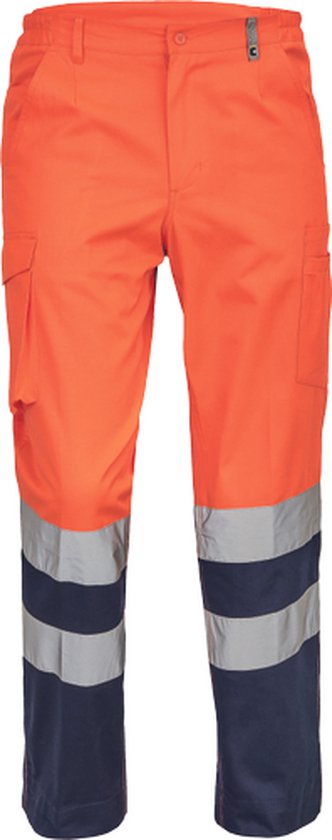 Fristads Kansas Hi-Vis Broek 2001 THGl Oranje/Marine Maat 60 - De Boer