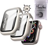 Huntex Full Cover Hardcase Starlight voor Apple Smartwatch 7/8 en 9 (45mm) - 2 Stuks