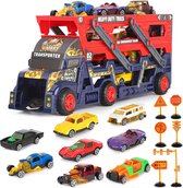 auto set Auto Transporter Truck Speelgoed voor 3 4 5 jaar oud, Mega Hauler Trucks met 8 raceauto's voor jongens meisjes leeftijd 3+