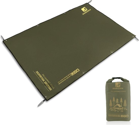 Waterdichte tentvoetafdruk campingzeil - Heavy Duty Tent Vloerbesparing, Ultralichte tenten grondzeil mat voor kamperen, picknick, wandelen, backpacken, hangmat, strand (kaki