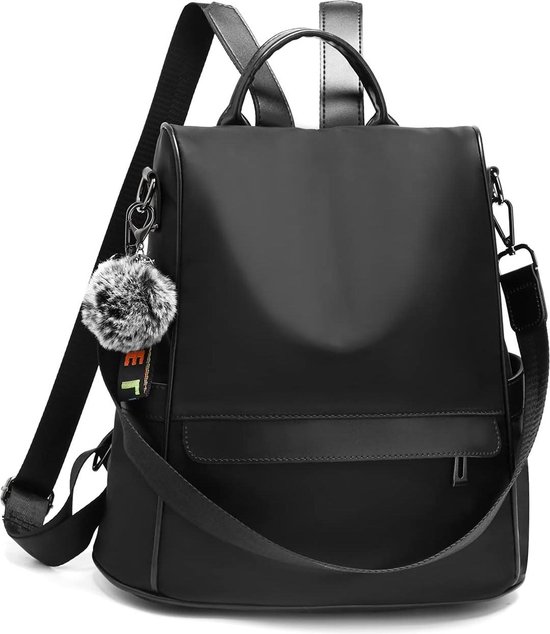 Sac à dos antivol femme Nylon imperméable/ Cuir PU Sac à