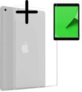 Hoesje Geschikt voor iPad 10.2 2020 Tablethoes Shockbestendig Back Cover Siliconen Tablet Case Met Screenprotector - Transparant
