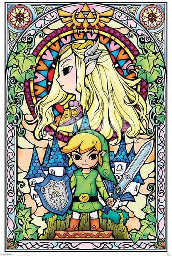 La Legend de Zelda Maxi Poster Vitrail