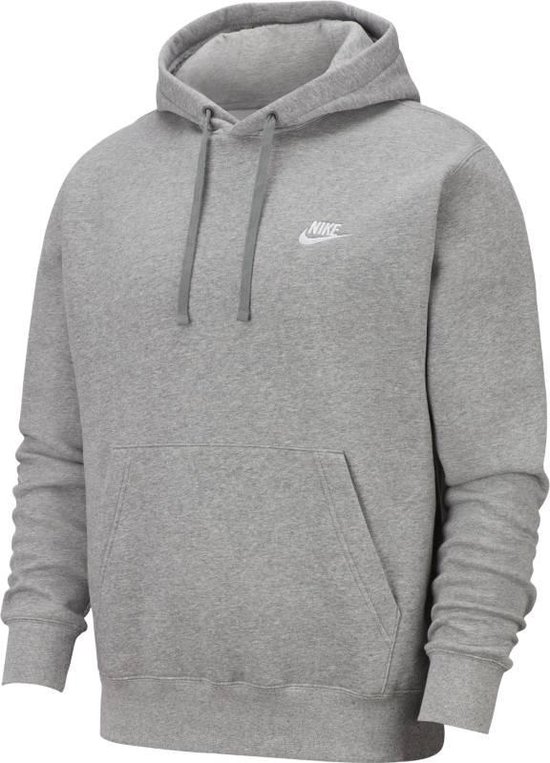 Nike Nsw Club Hoodie Po Bb Heren Trui Dk Grey Nike sweater grijs | wehkamp