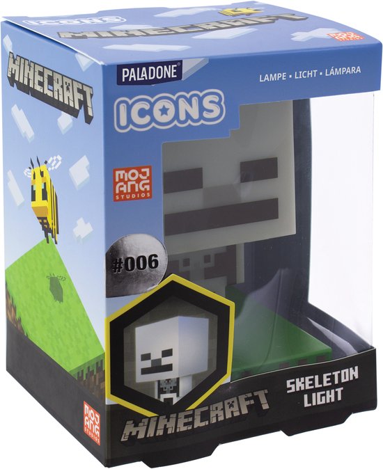 Minecraft - Skeleton Icon Lamp - Tafellamp - Nachtlamp - 10 cm van Merkloos — afbeelding 5