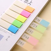 Akyol - Sticky Notes -Transparant sticky notes - 150 memoblaadjes - zelfklevend - waterbestendig - herbruikbaar - 6 kleuren - 20x45mm
