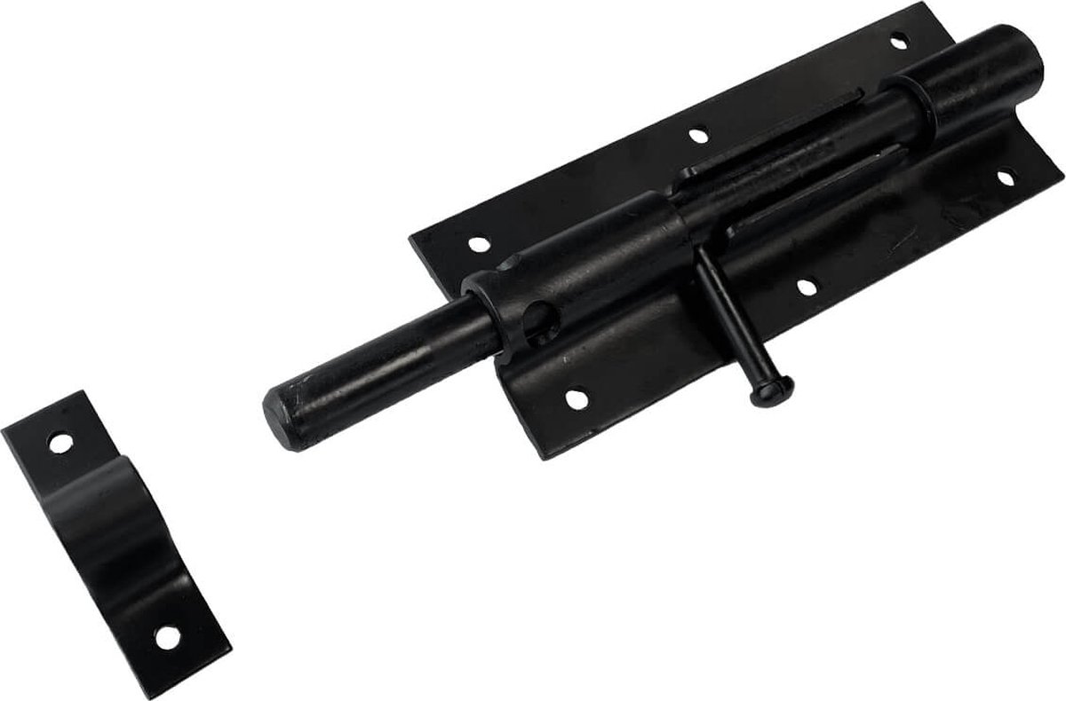 Robuust schuifslot - Zwart - 12 cm