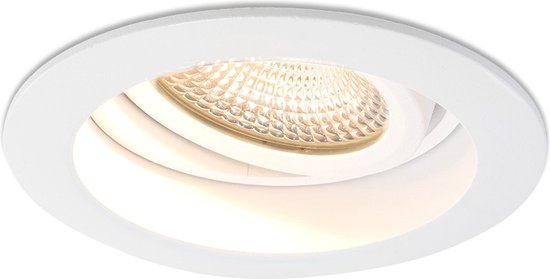 Ledisons LED-inbouwspot Mezzano set 6 stuks wit dimbaar - Ø95 mm - 5 jaar garantie - 2700K (extra warm-wit) - 450 lumen - 5 Watt - IP65