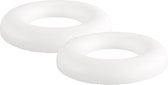 Rayher Piepschuim vorm/figuur ronde ring - 2x - wit - Dia 22 cm - Hobby materialen - Styrofor knutselen