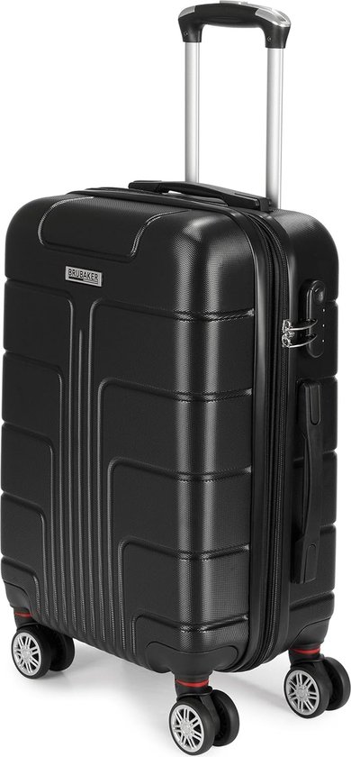 Foto: Brubaker reiskoffer miami uitbreidbare hardcase trolley koffer met cijferslot 4 wielen en comfortabele handgrepen abs koffer 43 x 66 5 x 28 5 cm hardschalige koffer l zwart 