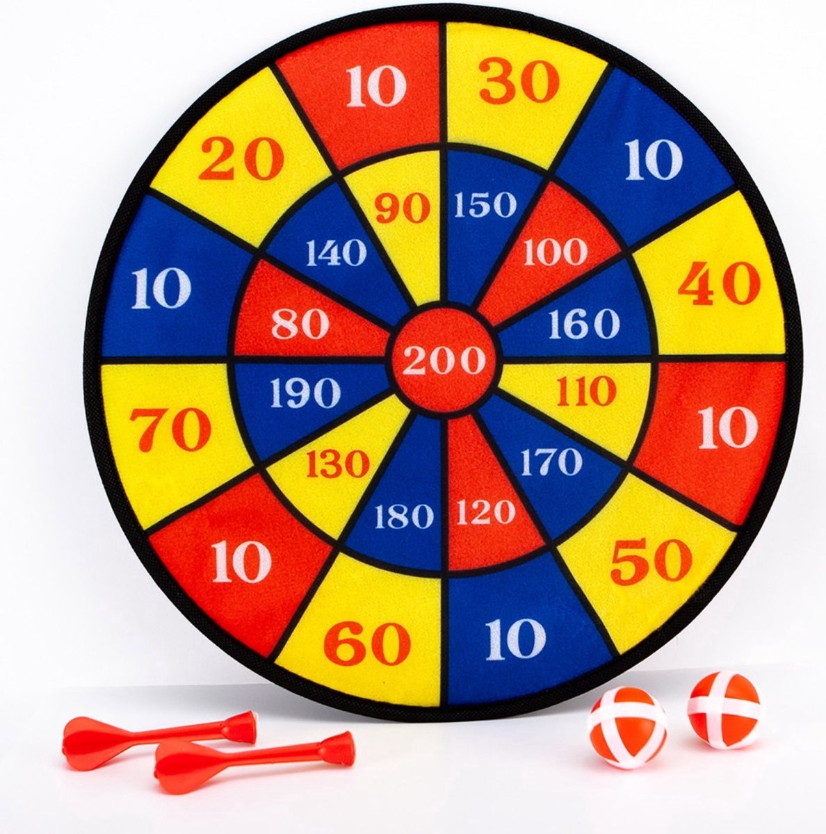 IBBO® - Dartbord Met Klittenband - Dartspel - 4-delig (2 Darts en 2 Balletjes) - 36 Cm - Jong - Meisje - Kind - Cadeau