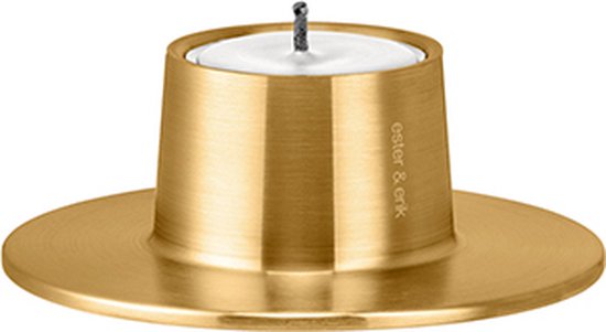 Ester & Erik | Outdoor Candle Holder Small Gold | Incl. Candle | Incl. Candle extinguishers | Luxury