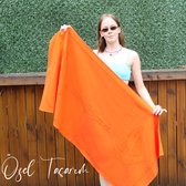 Anemoss Anker Strandhanddoek Volwassenen - Badhanddoek - 70x140 cm - Oranje