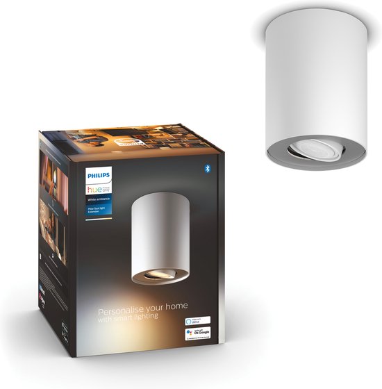 Philips Hue Pillar Opbouwspot White Ambiance - Wit - 1-spots