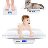 BALORS® Babyweegschaal - Dierenweegschaal - Personenweegschaal - Digitale weegschaal - Extra groot - 5 gram nauwkeurigheid tot 20 kg - Tot 100 kg