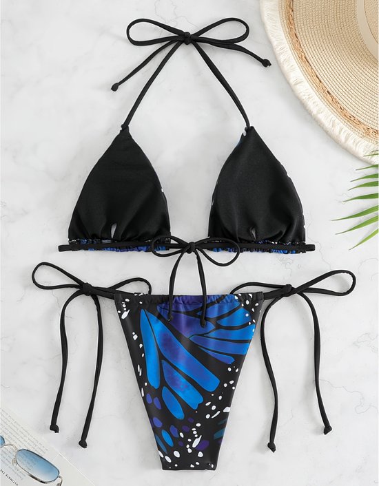 Livano Bikini Femme – Bikini Filles – Maillot de Bain – Push Up – Maillot de Nager – Set Sexy – Haut et Bas – Blauw – Taille S