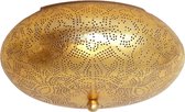 DePauwWonen - Ameera Plafondlamp - Industriële Plafondlamp - Plafonniére Filigrain - 1 Lichts - E27 Fitting - Plafondlamp Eetkamer, Woonkamer, Slaapkamer - Metaal - 38 cm - Vintage Goud