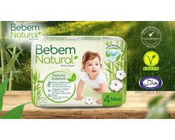 Bebem Natural 4 Maxi 7-14 KG - 30 luiers - Parfumvrij - Vegan