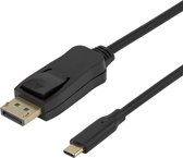 Deltaco USBC-DP-BI100 Bidirectionele USB-C naar DisplayPort 1.4 Kabel - Bi-directioneel 8K - 1 m - Zwart