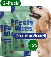 Probiotica Hond (VLEESVRIJ) - Bij jeuk - Gras eten - Diaree - Braken - Ondersteunt Darmflora & Spijsvertering - Hondensnacks - FAVV goedgekeurd - VOORDEELBUNDEL (2 pack) - Hondensupplement - 120 Hondensnoepjes