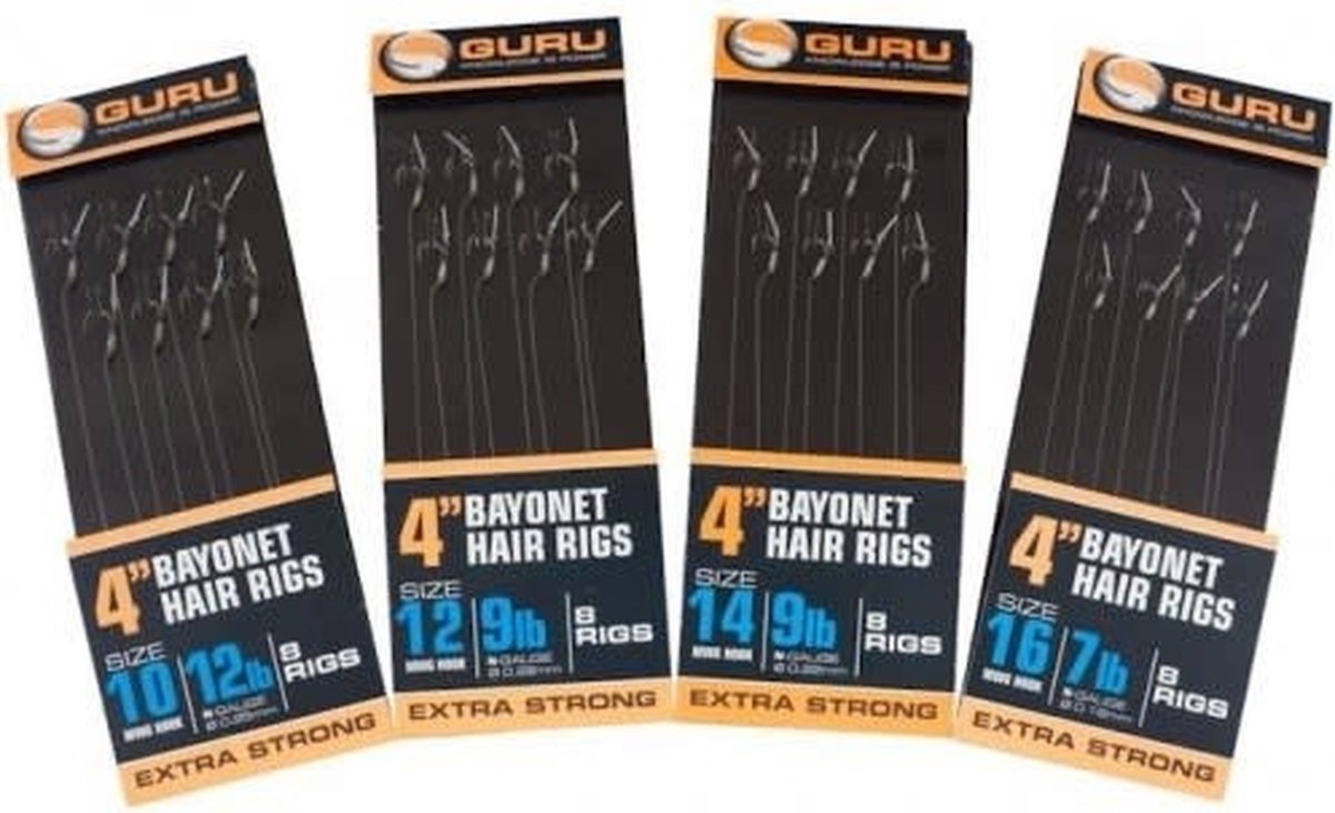 Guru 4’’ Super MWG Feeder Bayonet Rig Barbless - Eyed (8 pcs) - Maat : Haak 10 - 0.19mm