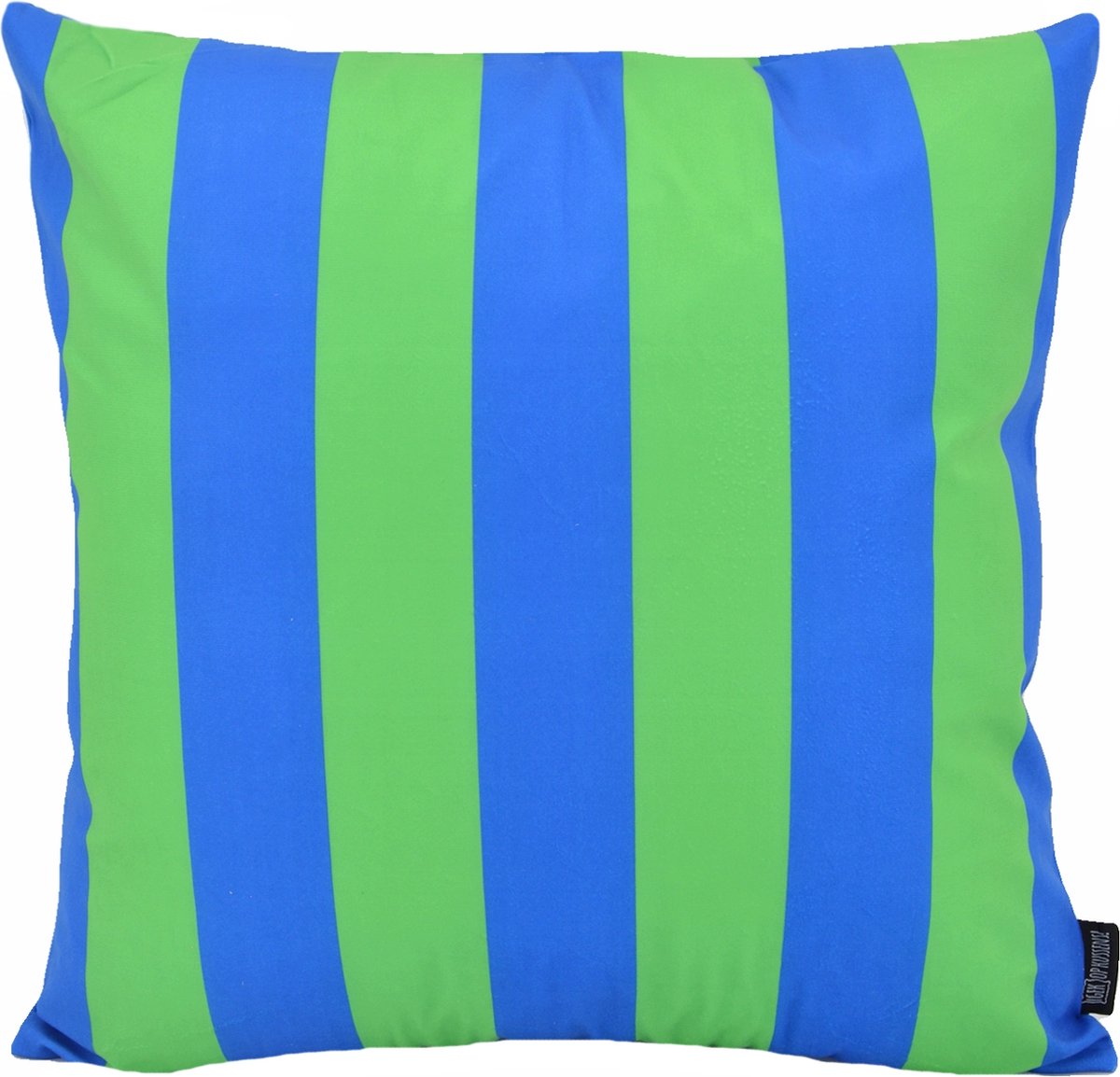 Gek op Kussens! Streep Blauw/Groen Kussenhoes | 45 x 45 cm | Katoen/Polyester