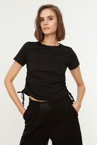 Trendyol TWOSS21TS0131 Volwassenen Vrouwen T-shirt Single pack - Zwart - M