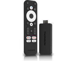Thomson Streaming Stick 140 USB 4K Ultra HD Google TV Zwart