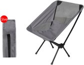 KBK® Campingstoel - Opvouwbare Stoel - Visstoel - Inklapbare stoel - Strand stoel - Grijs