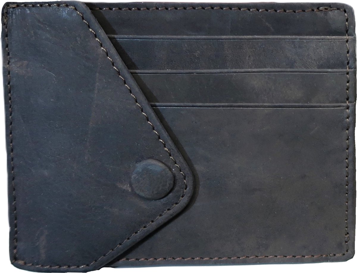 Pasjeshouder - Kaarthouder - Creditcard houder -Platte Portemonnee - RFID echt leer Kaarthouder Portemonnee Multifunctionele Rits Kleine portemonnee