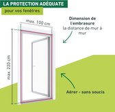 Fly Curtain Door Curtain with Pre-Assembled Weight Strips Can Be Shortened Separately with Velcro and Cover Tape 100 x 220 cm White - Strong Magnetic Closure - Easy Installation