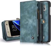 CASEME Samsung Galaxy S7 Vintage Portemonnee Hoesje - Blauw